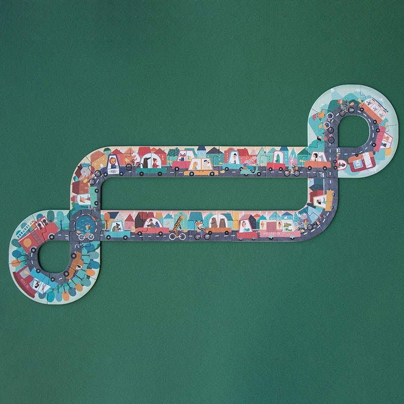 puzzle de carretera y juego de observación